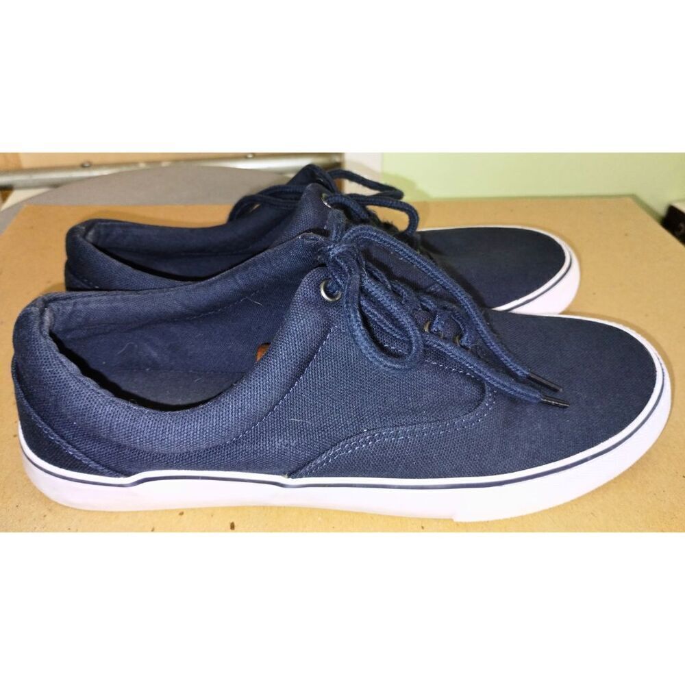 Men’s Goodfellow & Co Canvas Lace-Up Park Sneakers Casual Shoes Navy Blue (Sz 8) - Picture 7 of 9